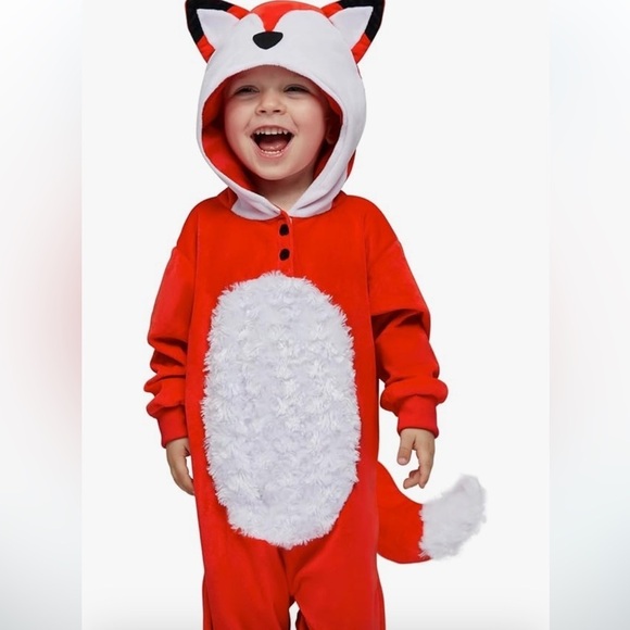 NWT Spooktacular Creations baby fox costume 12-18 months - one hooded jumpsuit - Picture 2 of 8